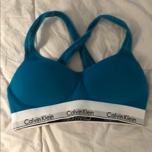 Blue Calvin Klein push up bralette